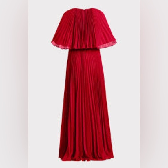 ZAC POSEN
Pleated Chiffon Cape Dress - Picture 2 of 16